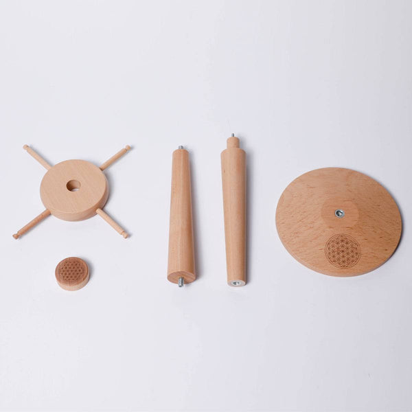 Koshi Chime Set of 4 with Zenmotion Spin Rotating Chime Stand Parts Overview