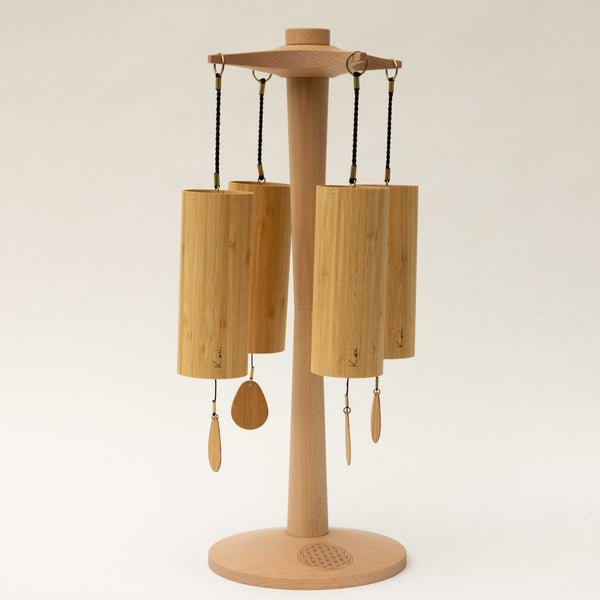 Koshi Chimes Designer Stand - Flower of Life - Beech - Gaiachimes