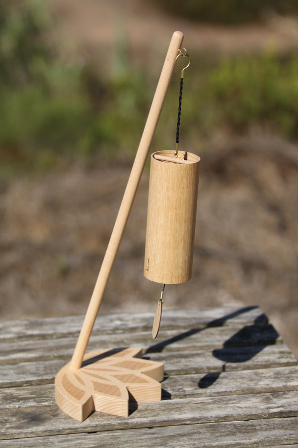 Koshi Forest chime for meditation and sound healing on the Lotus Flower stand