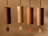 Koshi Earth Symphony set of 4 chimes: Mountain in walnut, Forest in oak, River in cherry and Ocean in maple