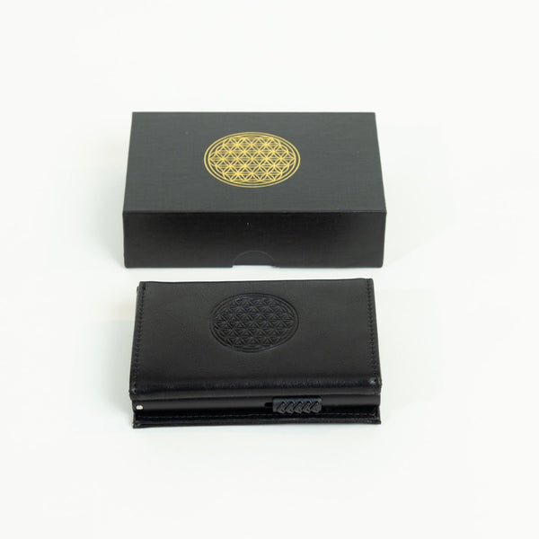 Gaiachimes wallet black genuine leather gift box