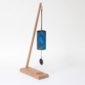 Gaiachimes Single Chime Stand Flower of Life with Zaphir Blue Moon Winter
