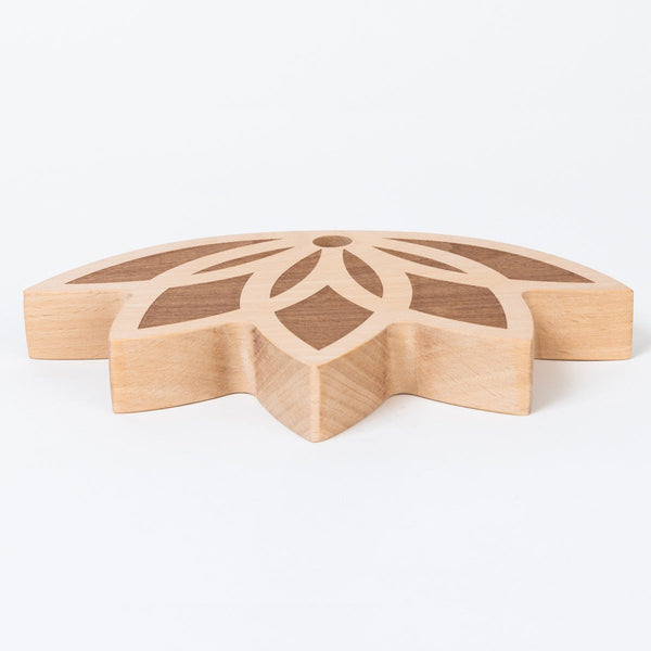 Klangspielständer Lotusblume Buche massiv Boden seitlich