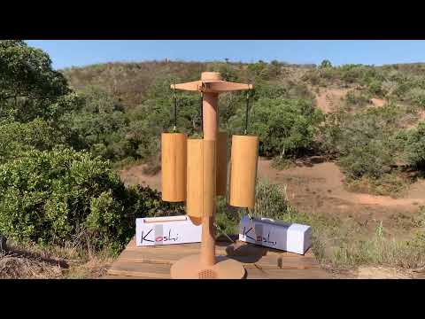 Koshi Chime Stand Premium Flower of Life Beech Wood