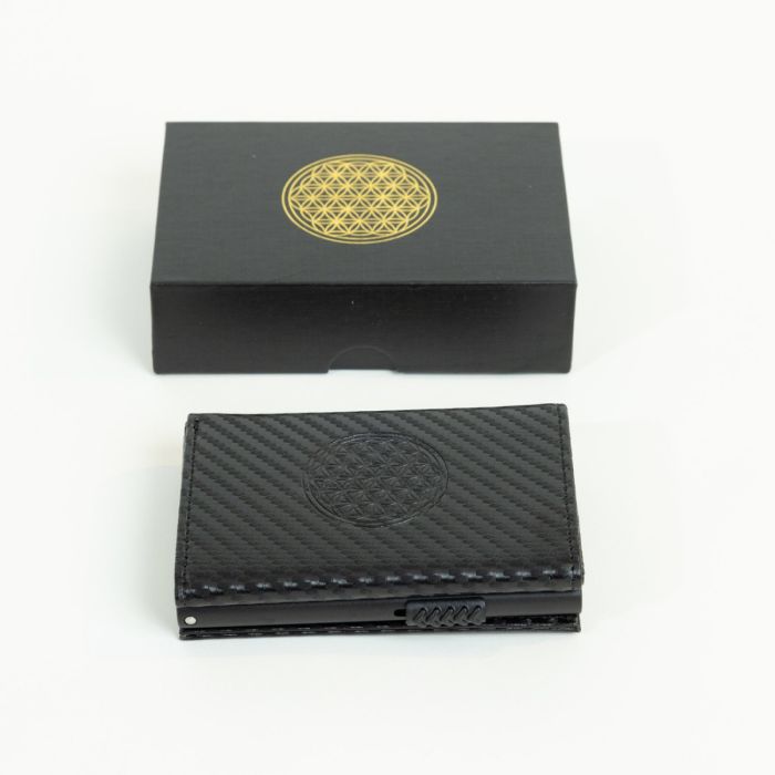 Gaiachimes Wallet RFID Front Gift box Carbon